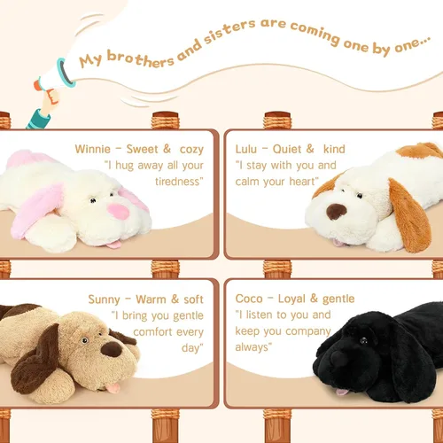 Miniatura 3 de MorisMos Animales de peluche gigantes para perros grandes, 31 pulgadas, almohada suave para cachorros grandes, regalo para niños, niñas, niños