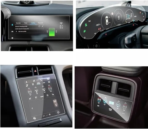 Miniatura 8 de Ruiya Protector de pantalla para Porsche Taycan de 10.9 pulgadas, accesorios para Porsche Taycan, 2 unidades, películas de navegación de plástico