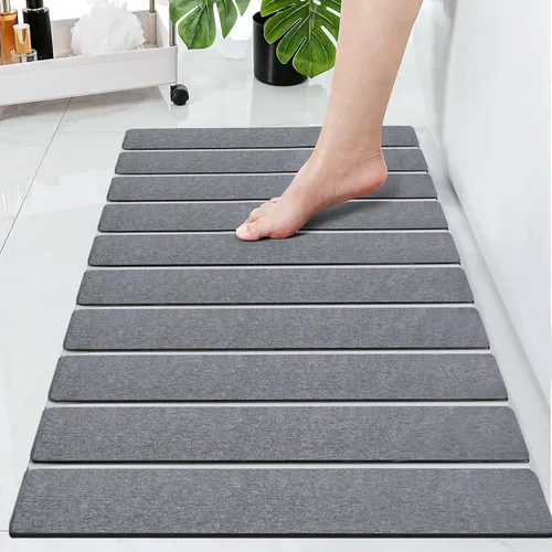Cuckan Alfombrillas de Baño Plegables de Piedra para Baño Súper Absorbentes de Tierra de Diatomeas Alfombrilla de Baño de Secado Rápido Alfombrillas