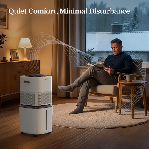 Miniatura 22 de LEVOIT Humidificadores evaporativos para dormitorio de bebé, filtros dobles de aire y agua, sensor separado, sin luz azul para luz nocturna de Blanco