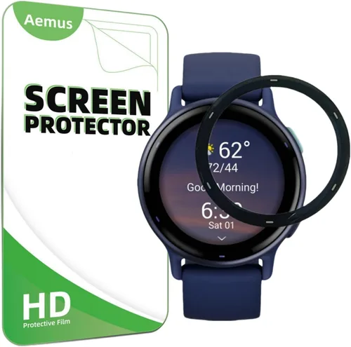 Protector de pantalla compatible con Garmin Vivoactive 5 Smart Watch (3 unidades) HD PMMA película protectora