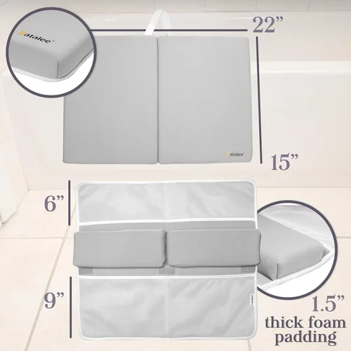 Miniatura 2 de Rodillera de Baño, Juego de Rodillera de Baño para Bebé y Almohadilla de Apoyo para Codo, Almohadilla para Arrodillarse al Bañar Bebé, Rodilleras