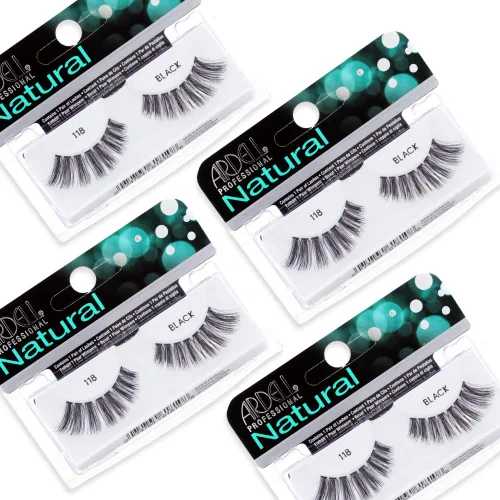 Miniatura 16 de Ardell Pestañas postizas Demi 101 – Negro, volumen completo, tira redondeada pestañas finas para un aspecto natural, paquete de 4