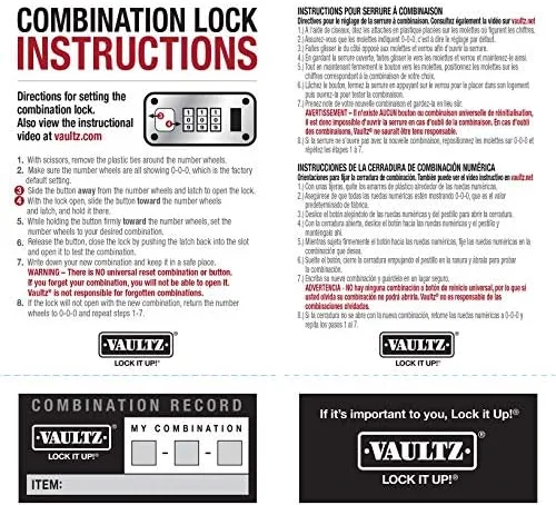Miniatura 7 de Vaultz Estuche para portátil con candado, Negro