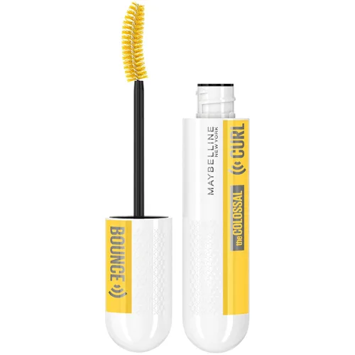 Maybelline New York Volum' Express Colosal Curl Bounce - Maquillaje lavable con fórmula de rizo de memoria, hasta 24 horas de uso, negro más negro,