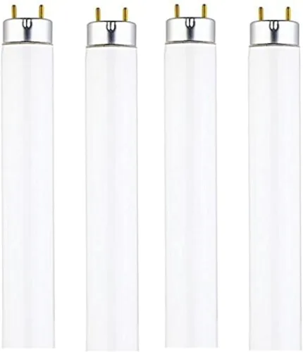 Miniatura 6 de Lighting F15T8-CW - Bombilla de tubo recto fluorescente T8 de base bipin mediana de 15 W, 18 pulgadas, 3000 K, luz blanca cálida, paquete de 4
