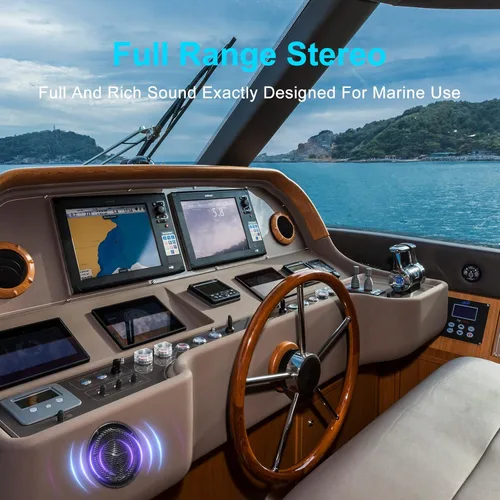 Miniatura 4 de STUDIOFINIX Altavoces marinos impermeables de 6.5 pulgadas, 2 vías, 240 vatios, montaje empotrado, audio estéreo, perfecto para barco, ATV, UTV