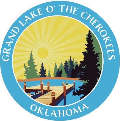 Miniatura 9 de Lake Dock - Grand Lake O' The Cherokees - Oklahoma - Adhesivo adhesivo para ventana de coche y camión de 3.5 pulgadas Rojo