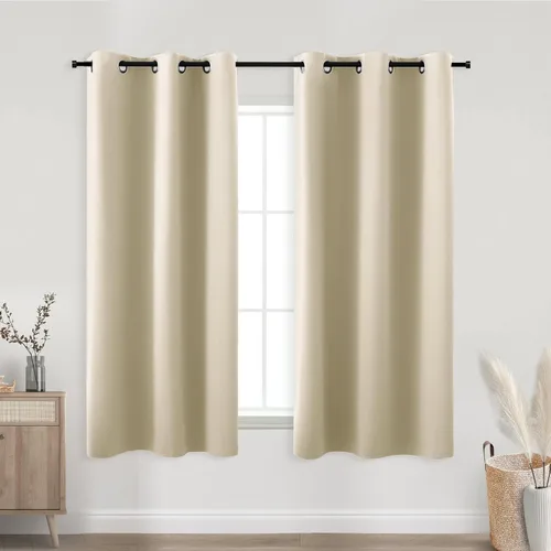 Miniatura 157 de KOUFALL Cortinas de Baño Aqua para Ventana, Juego de 2 Paneles Decoración Costera Cortinas Cortas Opacas para Ventana Pequeña de Cocina Puerta