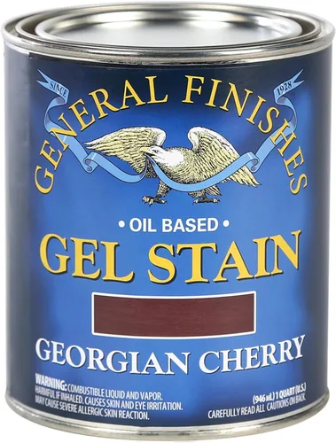 General Finishes - Tinte en gel base de aceite, 1 cuarto de galón, cereza georgiana Georgian Cherry