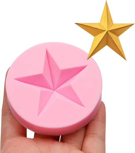 Miniatura 7 de Molde de silicona con forma de estrella, 3 paquetes de moldes de fondant de estrellas para decoración de tartas, cupcakes, arcilla de chocolate