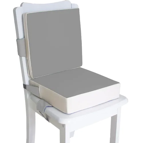 Eiury Asiento elevador para mesa de comedor, PU antiarañazos fácil limpieza niños asiento elevador para mesa, cojín de aumento de viaje portátil gris