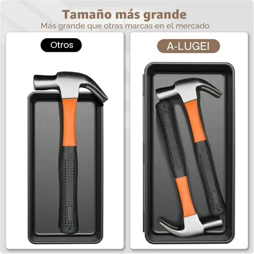 Miniatura 2 de A-LUGEI - Bandejas organizadoras y divisoras para tu caja de herramientas, cajón del escritorio, banco de trabajo, gabinete con ruedas y organizar