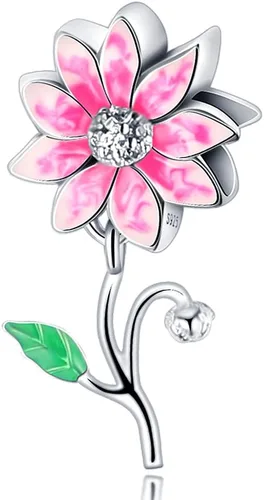 Pandach Dijes de plata de ley 925 para pulsera y collar, colgante con piedras de circonita cúbica 5A, cuentas de joyería, regalos para mujeres