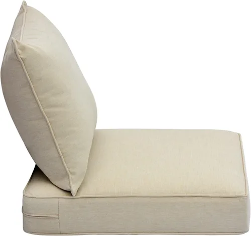 Miniatura 4 de ovios Cojines para muebles de patio al aire libre con funda extraíble, sofá, sofá biplaza, asiento y respaldo, juego de cojines gruesos impermeables