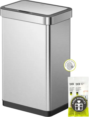 Miniatura 22 de EKO EcoSmart - Basurero de cocina alto y grande, 80L/21.1 G de alta capacidad, cubo de basura con sensor de movimiento cuadrado suave sin contacto