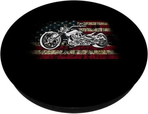 Miniatura 2 de American Motorcycle US Bandera Biker para hombre PopSockets Grip – PopSockets Grip y soporte para teléfonos y tabletas
