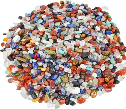 Miniatura 17 de SUNYIK Piedras de Cuarzo Trituradas con Forma Irregular de 1 Libra (Aproximadamente 460 Gramos)