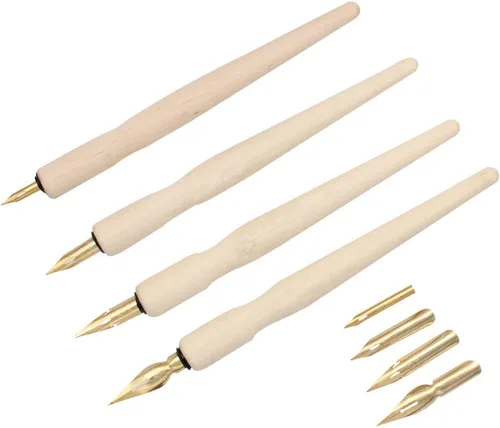Miniatura 8 de Juego de bolígrafos de plástico profesional de manga gótica con 5 puntas, juego de bolígrafos de dibujo de caligrafía de manga, 5