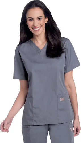 Miniatura 6 de ScrubZone - Parte superior de ambo con manga corta y cuello en V para mujer