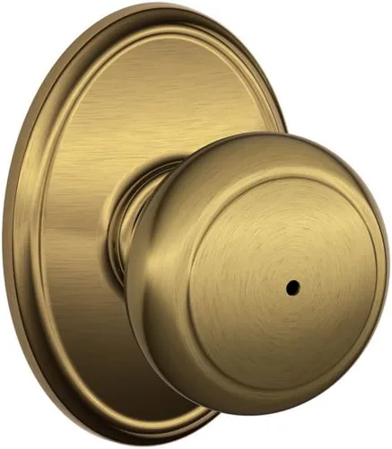 Miniatura 52 de Schlage F10 AND 716 ADD - Pomo Andover con moldura Addison, cerradura de paso para pasillos y armarios, bronce envejecido