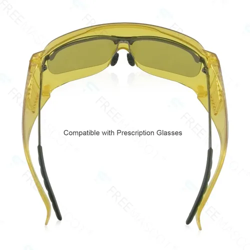 Miniatura 4 de FreeMascot OD 6+ 190nm-450nm/10600nm longitud de onda UV/azul/CO2 gafas de seguridad láser para 275nm, 380nm, 405nm, 445nm, 10.6um CO2, 10600nm