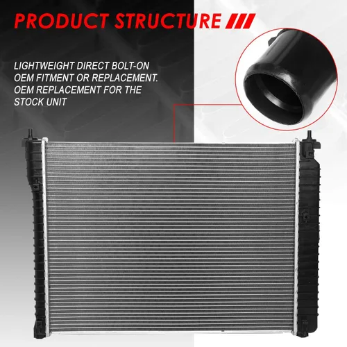 Miniatura 3 de Auto Dynasty Radiador compatible con 08-15 Chevy Captiva Sport/Saturn Vue 2.4L/3.5L AT, DPI 13057 Radiador de refrigeración de 1 fila estilo 08-15