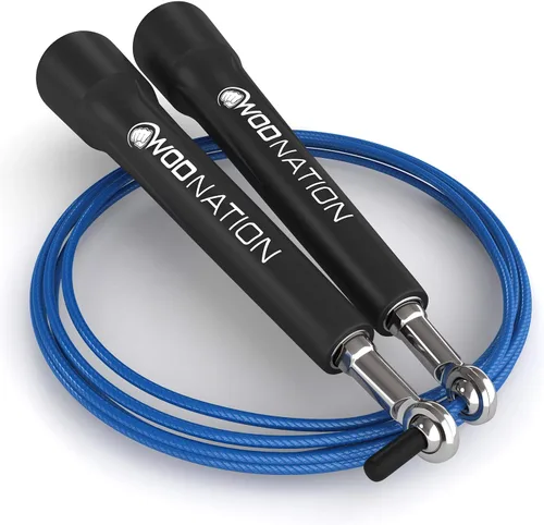 Miniatura 2 de WOD Nation Cuerda de saltar de velocidad ajustable para hombres, mujeres y niños - Cuerda de saltar de fitness ultrarrápida perfecta para boxeo