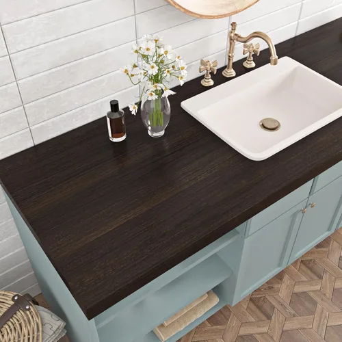 Miniatura 7 de Wallercity Deed - Papel de contacto de grano de madera marrón para encimeras, papel tapiz de madera para despegar y pegar para baño, cocina, vinilo