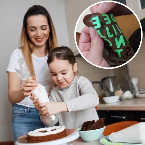 Miniatura 2 de 2 moldes de silicona para letras para chocolate y fondant, juego de moldes antiadherentes del alfabeto con raspador, decoración de pasteles
