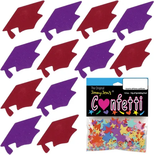 Miniatura 154 de Confetti Grad Cap Negro, Azul Marino Combo - 2 bolsas de media onza (1 oz)