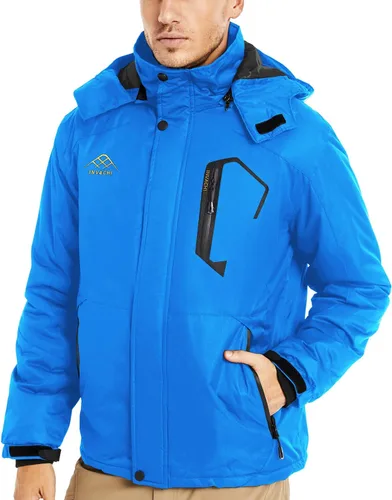 Miniatura 7 de INVACHI Mens Waterproof Ski Snowboard Jacket Windproof Warm Winter Snow Coat Hooded Raincoat