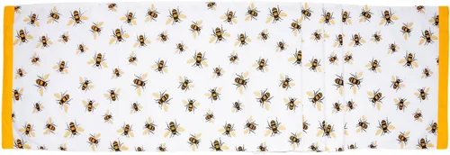 Miniatura 2 de Camino de mesa de algodón, 13 x 72 pulgadas, Save the Bees
