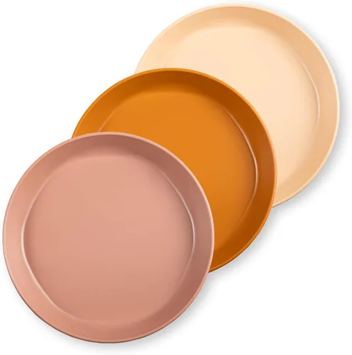 Miniatura 10 de Tiny Twinkle Vajilla - Juego de 3 platos, juego de tazas, platos y cuencos sin BPA para niños y niños pequeños, juego de vajilla de plástico