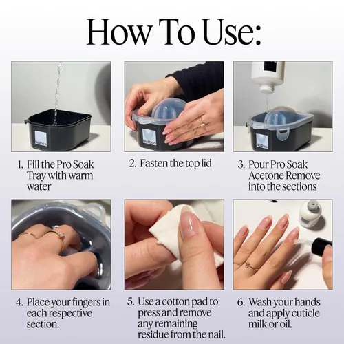 Miniatura 3 de Nailboo Removedor de Esmalte de Uñas 100% Acetona, Removedor de Esmalte en Gel para Uñas, Removedor de Esmalte de Acetona Pura y Polvo Dip, Remoción