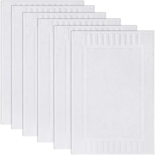 White Classic Juego de toallas de baño de lujo de 6 a 20 x 30 pulgadas, algodón absorbente para hotel, spa, ducha/bañera