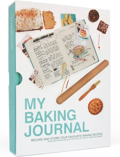 Suck UK Diario de repostería – Cuaderno de recetas en blanco de tapa dura – Crea tu propio libro de cocina y diario de alimentos – Regalo ideal para