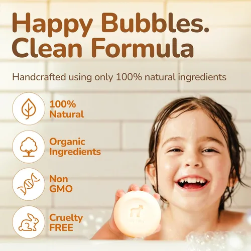 Miniatura 6 de Made in USA - Barra de jabón para bebés con leche de cabra y miel, procesada naturalmente en frío a partir de ingredientes orgánicos, delicada