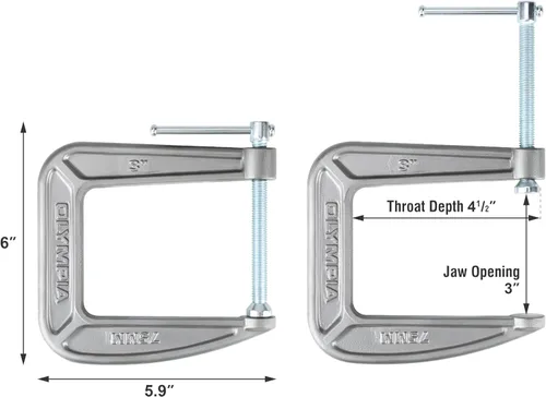 Miniatura 3 de Olympia Tools Abrazadera C, 38-134, (3" X 4.5")