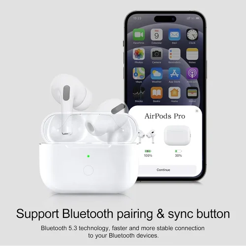 Miniatura 2 de Funda de carga inalámbrica de repuesto compatible con AirPod Pro de 1ª y 2ª generación con carga USB-C, funda de cargador Air Pods Pro 1 2 con botón