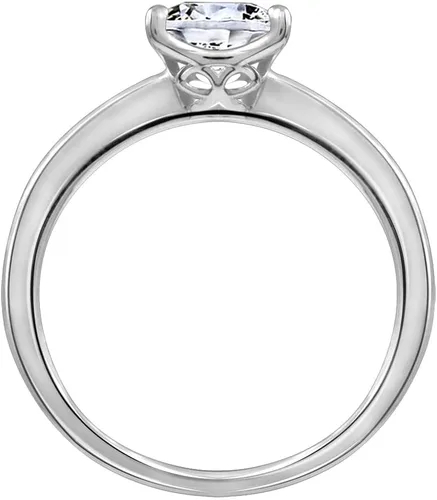 Miniatura 2 de Tienda Collection Platinum or Gold plated Sterling Silver Princess-Cut Solitaire Ring made with Infinite Elements Cubic Zirconia