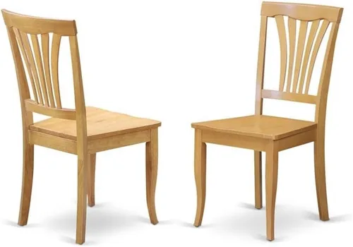 Miniatura 5 de East West Furniture AVC-OAK-C Avon - Juego de 2 sillas de comedor de cocina tapizadas con tela de lino, de madera maciza, color roble Avc-roble-c