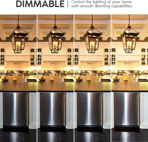 Miniatura 5 de LUXRITE Bombilla LED de candelabro vintage equivalente a 60 W, 550 lúmenes, 2700 K blanco cálido, bombillas LED de araña de 5 W, regulables, vidrio