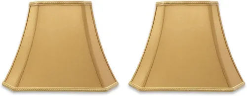 Miniatura 19 de Royal Designs, Inc. Sombra de lámpara de campana con corte rectangular de esquina, diseño de 6.25 x 8 x 11 x 16 x 12 - Paquete de 1 Beige