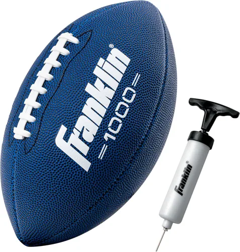 Miniatura 11 de Franklin Sports Youth + Adult Footballs - Extra Grip 1000 Official Size, Junior + Pee Wee Kids - 1 + 12 Packs Café/Blanco