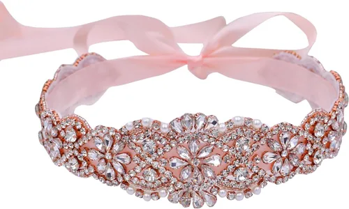 Miniatura 7 de azaleas Cinturón de boda fino de cristal para mujer, cinturón de novia para boda, dama de honor, accesorios de vestido de niña de las flores, 16