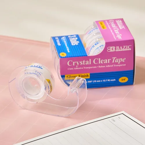 Miniatura 6 de BAZIC PRODUCTS Cinta transparente de 3/4 pulgadas x 500 pulgadas, 3 unidades, para oficina, hogar, escuela