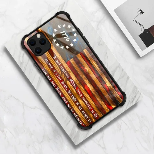 Miniatura 5 de Funda compatible con iPhone 12 Mini, fundas para mujeres y niñas, a prueba de golpes, antiarañazos, Betsy Ross de 13 estrellas, bandera Betsy Ross