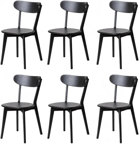 Miniatura 11 de Sillas de Comedor de Roble, Sillas de Cocina, Silla de Comedor Moderna de Madera Maciza 100% con Respaldo Curvo, Silla de Comedor para Cocina, Sala