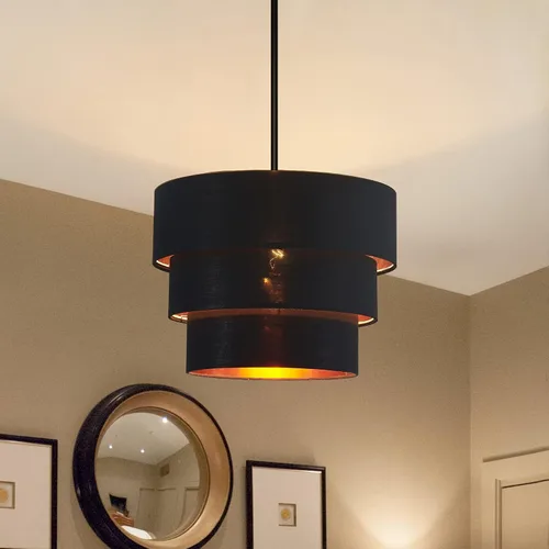 Miniatura 5 de EDISLIVE Pantalla de lámpara de lino de tambor de 3 niveles para lámpara colgante, lámpara de pie, candelabro, pantalla de reemplazo, clip